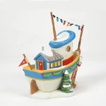 Disney Village Donald Duck House Boat Figurine