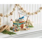 Disney Village Donald Duck House Boat Figurine
