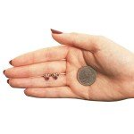 Minnie Mouse January Birthstone Gold Stud Earrings