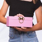 Minnie Mouse Gold Pink Lacquer Jewelry Organizer Box
