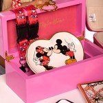 Minnie Mouse Gold Pink Lacquer Jewelry Organizer Box