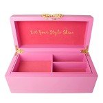 Minnie Mouse Gold Pink Lacquer Jewelry Organizer Box