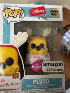Disney Holiday Pluto Flocked Funko Pop! Exclusive