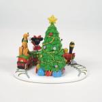 Mickey's Holiday Express Miniature Figurine Display