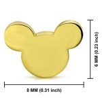 Tiny Mouse Silhouette Stainless Steel Stud Earrings