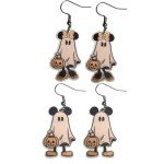 Mouse Trick or Treat Ghost Earrings Set