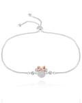 Minnie Mouse Glittery Silver Bracelet with Crystals