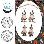 Mouse Trick or Treat Ghost Earrings Set