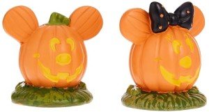 Mickey and Minnie Halloween Topiary Figurine Set