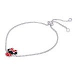 Minnie Mouse Sterling Silver Enamel Lariat Bracelet