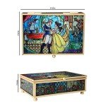 Disney Beauty and the Beast Stained Glass Jewelry Box