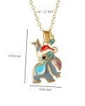 Disney Stitch 18k Gold Flash Necklace for Women