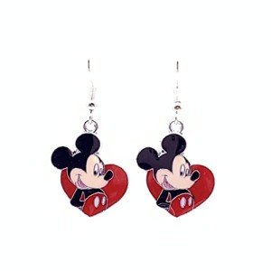 Mickey Heart Earrings for Valentine's Day