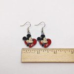Mickey Heart Earrings for Valentine's Day