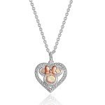 Disney Minnie Mouse Heart Necklace with Zirconia