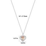 Disney Minnie Mouse Heart Necklace with Zirconia