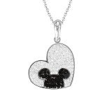Disney Mickey Mouse Crystal Heart Necklace