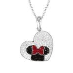 Disney Minnie Mouse Crystal Heart Necklace