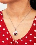 Disney Minnie Mouse Crystal Heart Necklace