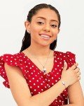 Disney Minnie Mouse Crystal Heart Necklace