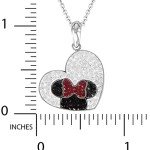 Disney Minnie Mouse Crystal Heart Necklace