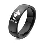 Mickey Mouse His and Hers Titanium Wedding Rings