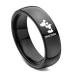 Mickey Mouse His and Hers Titanium Wedding Rings