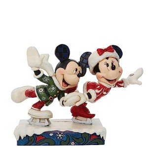 Jim Shore Disney Minnie & Mickey Ice Skating Figurine