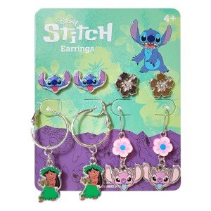 Stitch & Angel Fun Earrings Set for Girls