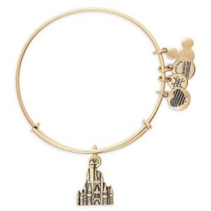 Cinderella Castle Gold Charm Bangle Bracelet