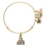 Cinderella Castle Gold Charm Bangle Bracelet
