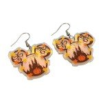 Iridescent Fall Mouse Head Earrings