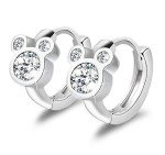 Disney Mouse Sterling Silver Huggie Hoop Earrings