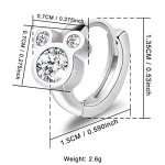 Disney Mouse Sterling Silver Huggie Hoop Earrings
