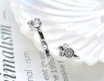 Disney Mouse Sterling Silver Huggie Hoop Earrings