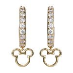 Mickey Mouse Gold-Plated Hoop Earrings for Women