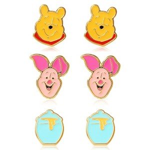 Winnie the Pooh Stud Earring Set - 3 Pairs