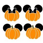 Pumpkin Ear Style Mouse Earrings - Set of 2
