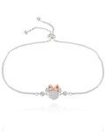 Minnie Mouse Glittery Silver Bracelet with Crystals