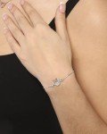 Minnie Mouse Glittery Silver Bracelet with Crystals