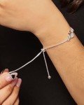 Minnie Mouse Glittery Silver Bracelet with Crystals