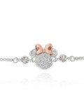 Minnie Mouse Glittery Silver Bracelet with Crystals