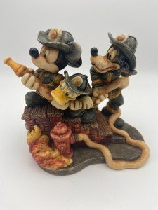 Disney Harmony Kingdom Firefighter Mickey Trinket Box
