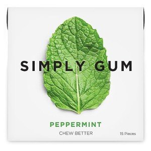 Simply Gum Peppermint - Plant-Based Chewing Gum Pack