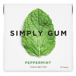 Simply Gum Peppermint - Plant-Based Chewing Gum Pack