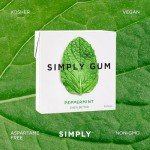 Simply Gum Peppermint - Plant-Based Chewing Gum Pack