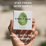 Simply Gum Peppermint - Plant-Based Chewing Gum Pack
