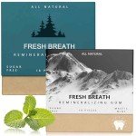 Organic Remineralizing Mint Chewing Gum - Fresh Breath 