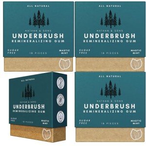 Underbrush Organic Mint Remineralizing Chewing Gum - Sugar-Free