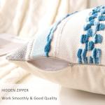 Boho Striped Pillow Covers Set of 2, Sky Blue